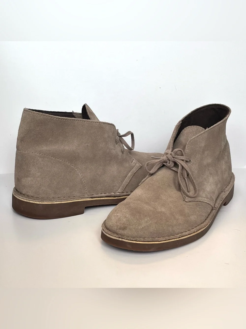 CLARKS Originals Desert Boot Bushacre 2 Chukka Taupe Suede Men's Size 11 M